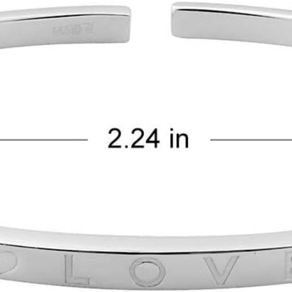 999 Solid Sterling Silver Bangle Cuff Bracelets F… - image 2